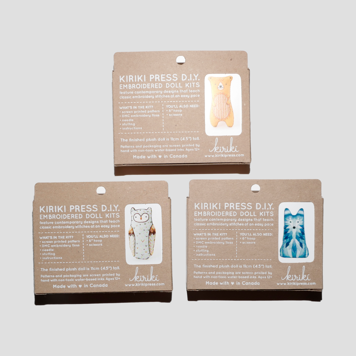 DIY Embroidered Doll Kit