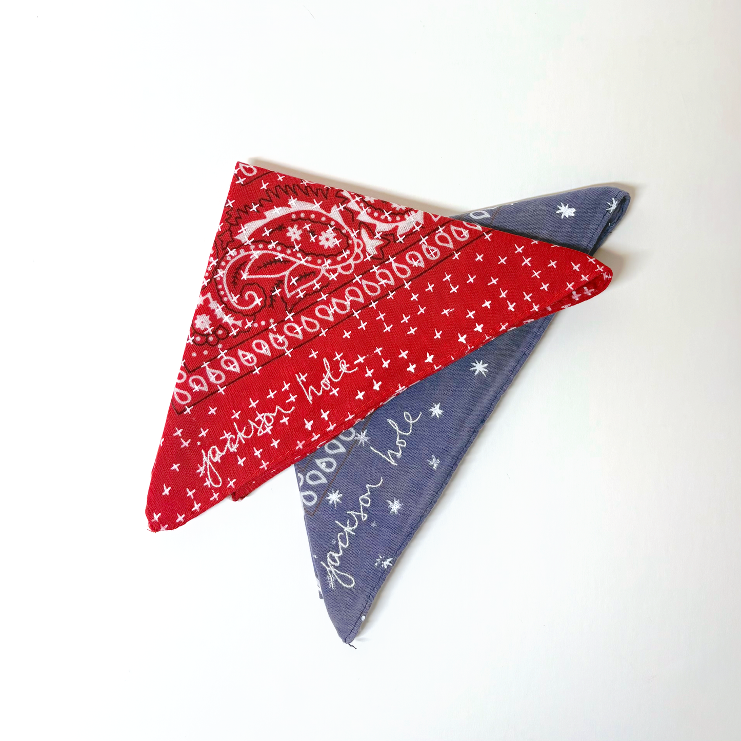 Embroidered + Screen Printed Bandana