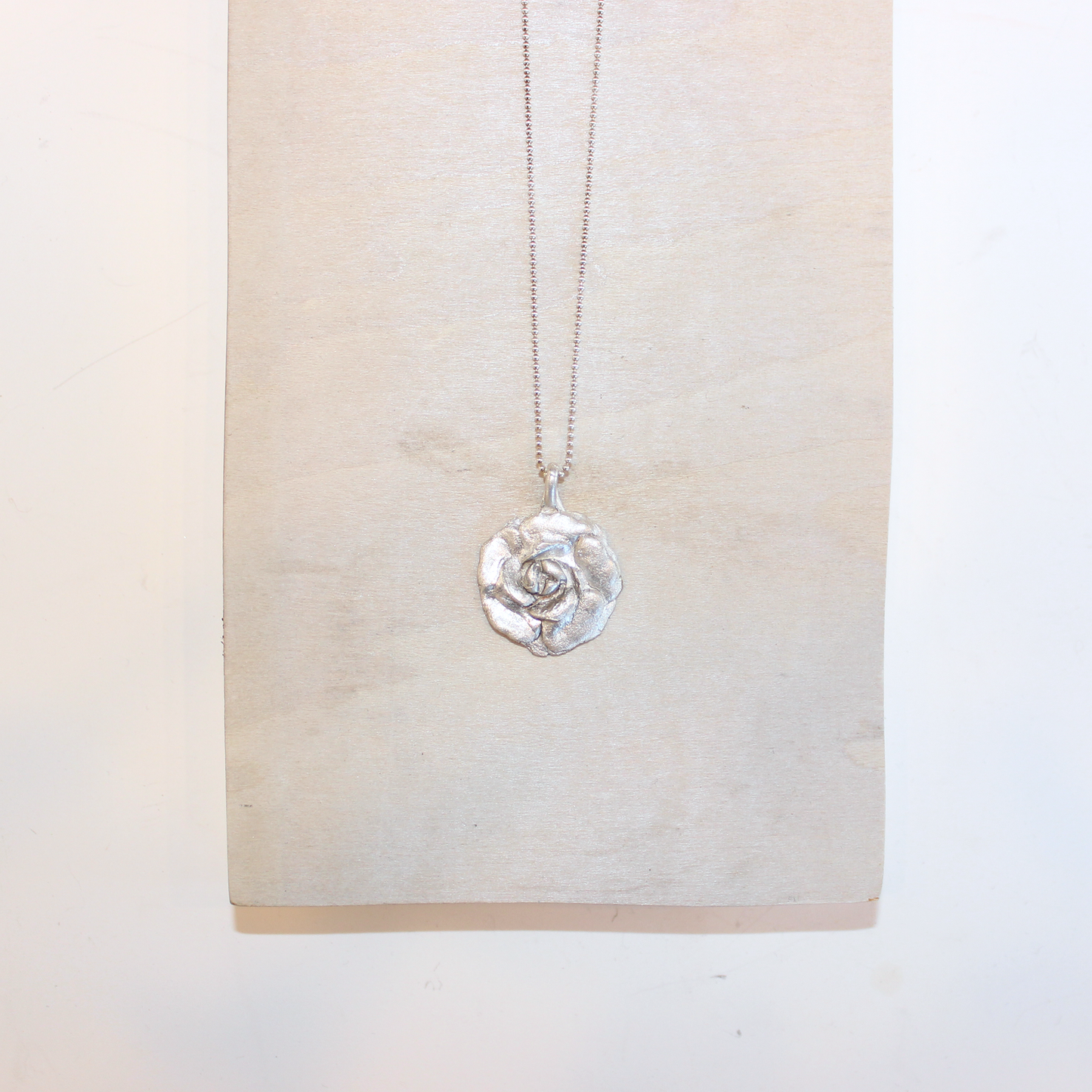 Large Silver Clay Charm Necklace