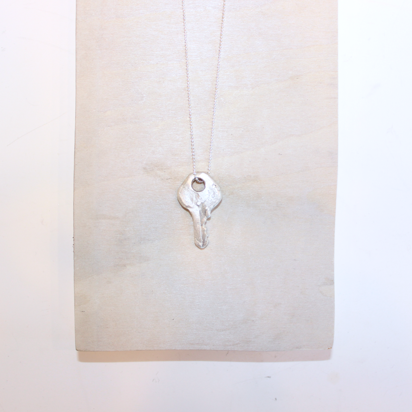 Large Silver Clay Charm Necklace
