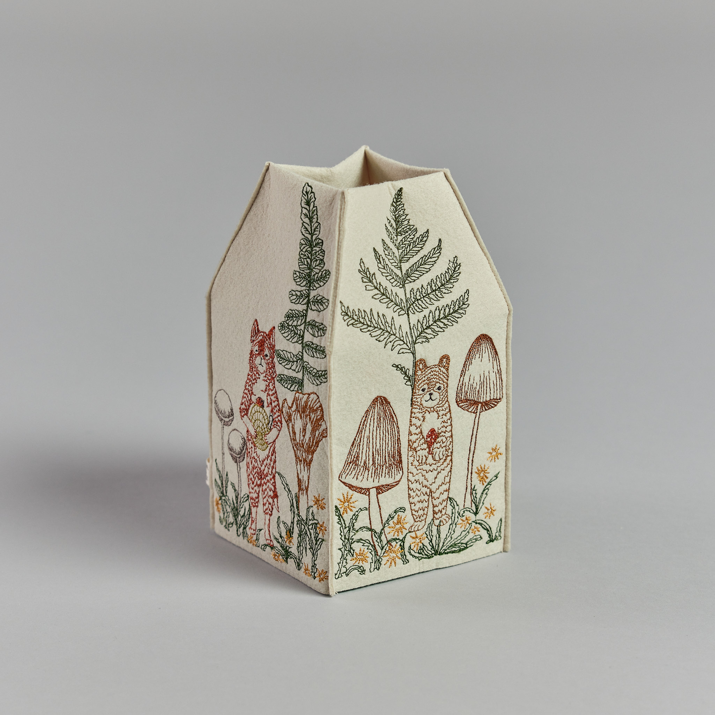Mushrooms and Ferns Tissue Box Cover