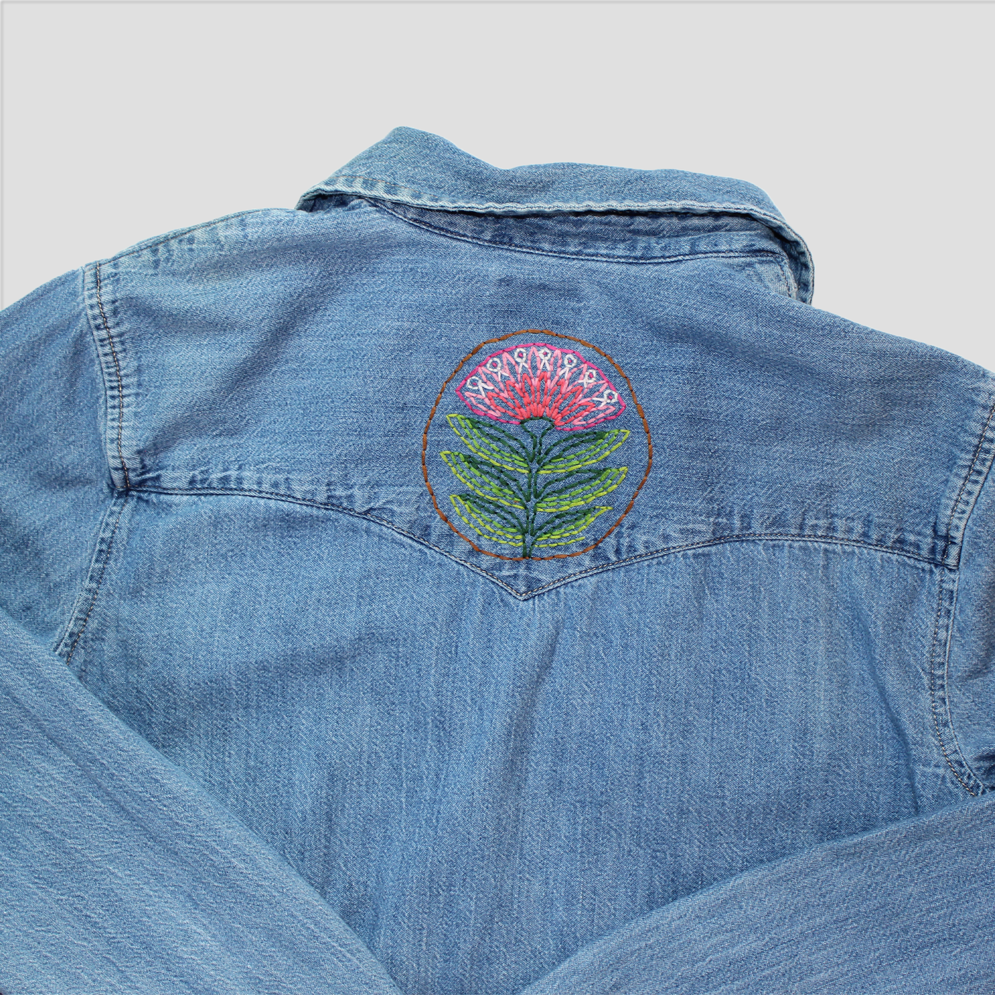Embroidered Western Snap Shirt