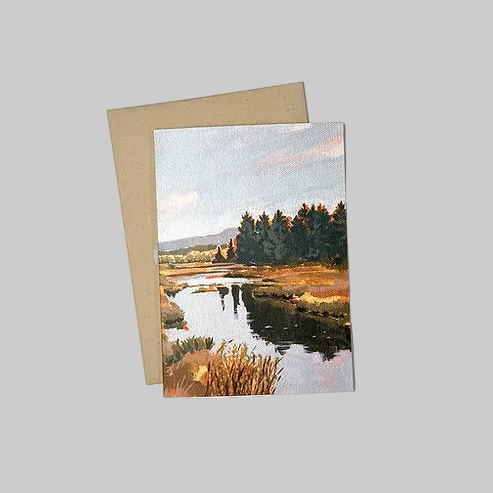 A.T. Patterson greeting card featuring her "Between Seasons" original art design