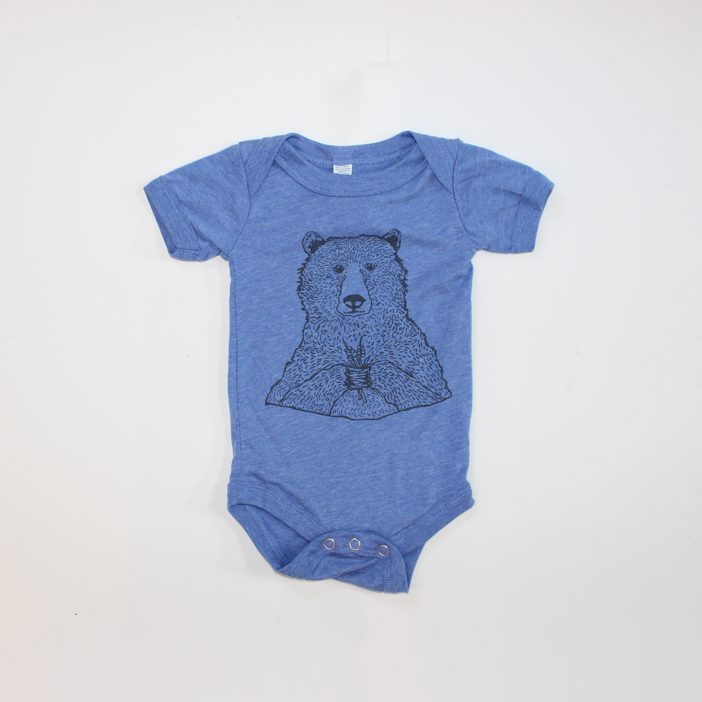 Bear Holding Flowers Onesie