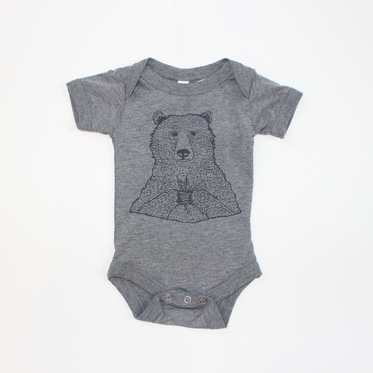 Bear Holding Flowers Onesie