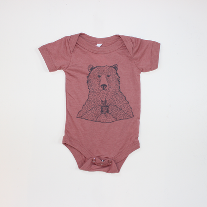 Bear Holding Flowers Onesie