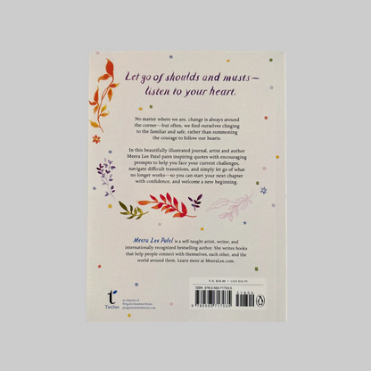 Back cover of a book with text and decorative elements.