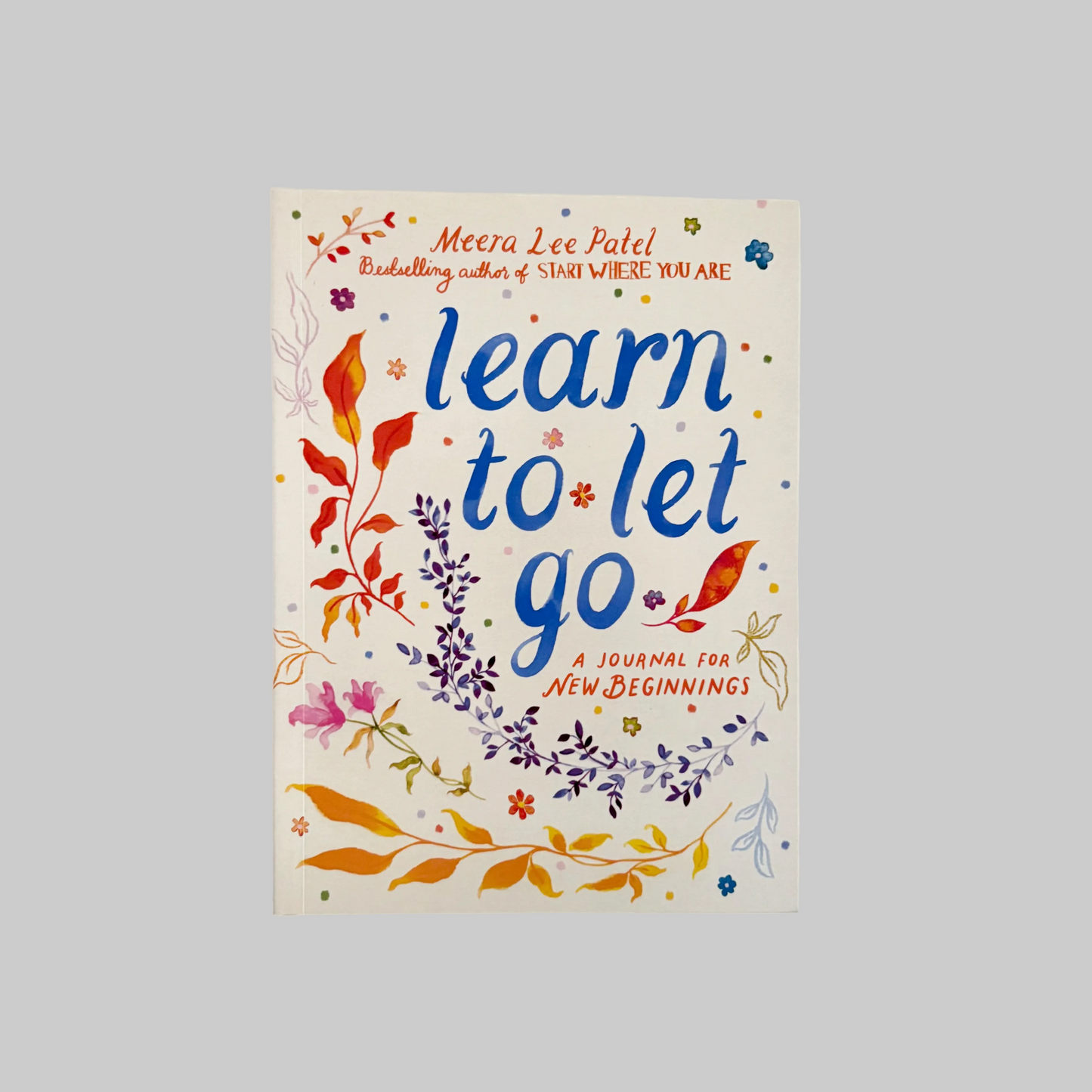 Book titled 'Learn to Let Go' by Meera Lee Patel with decorative elements.