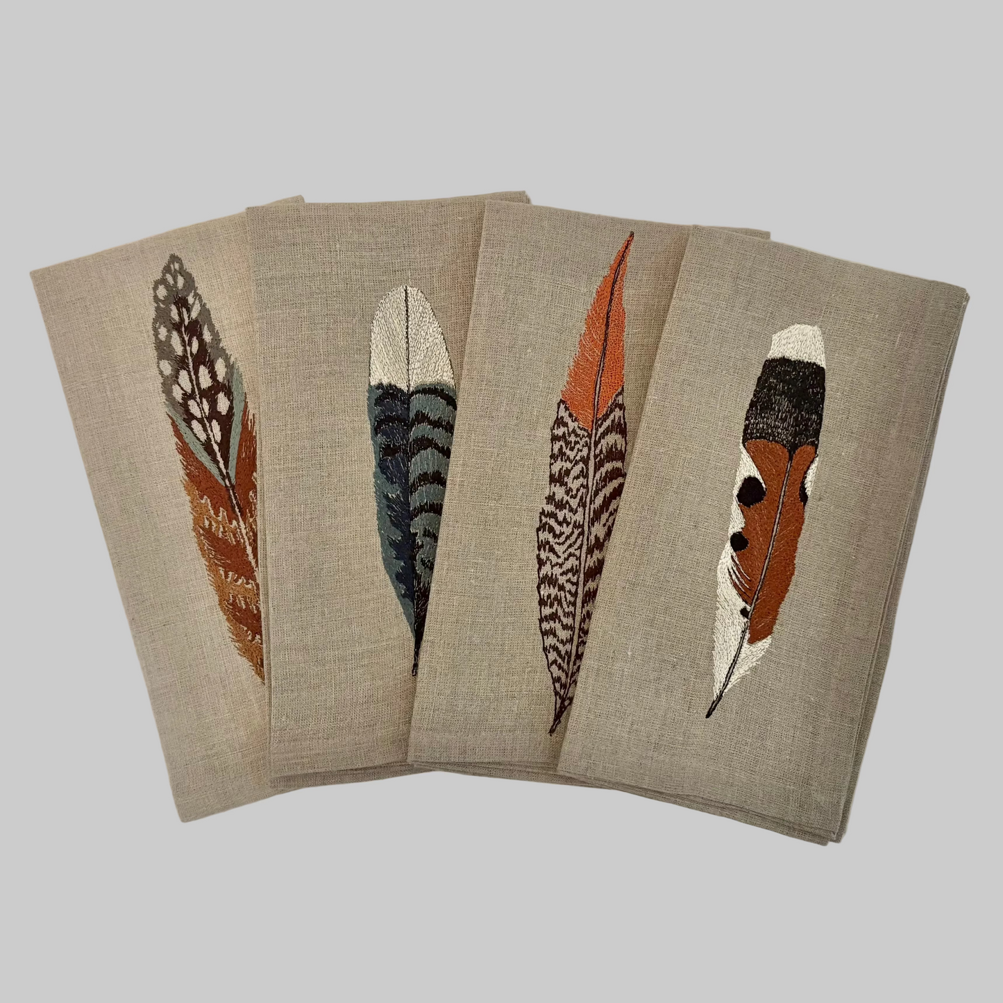 Feather Dinner Napkins