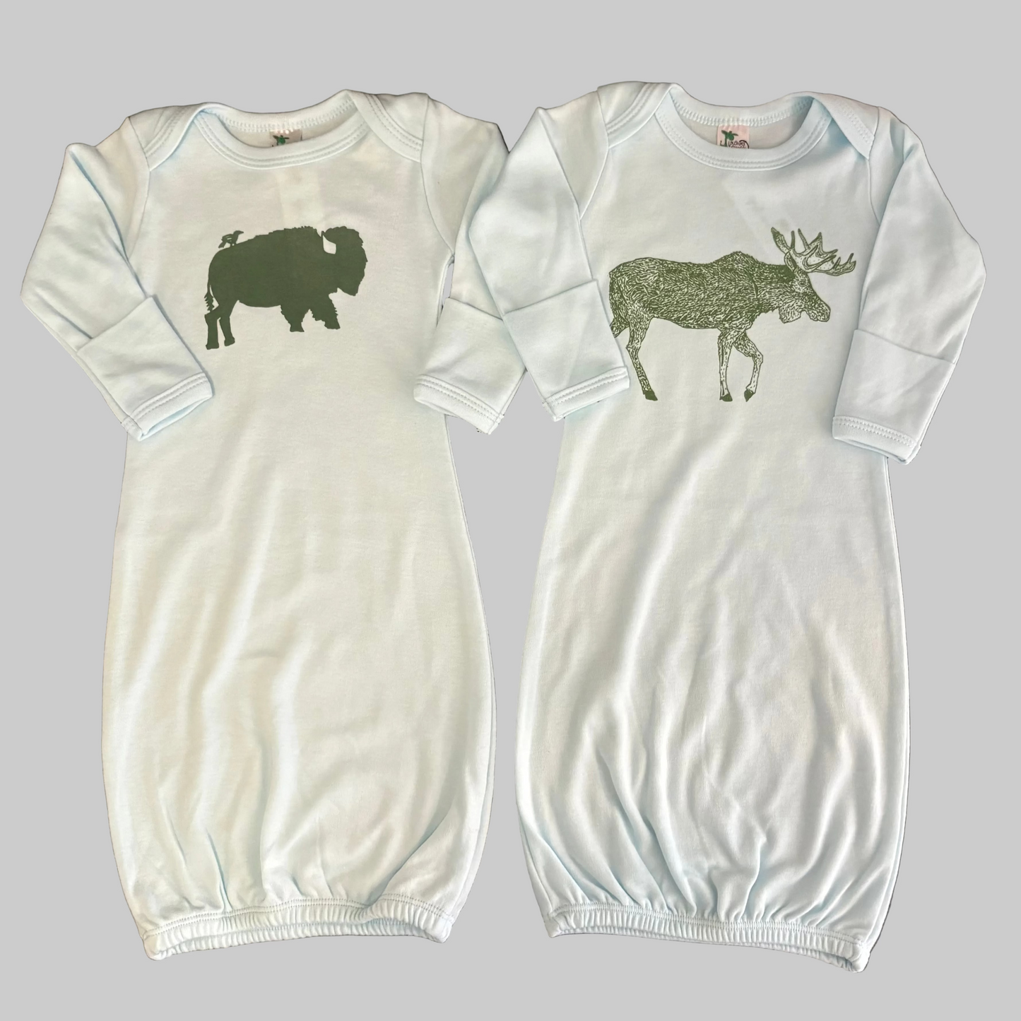 Newborn Gown - Blue