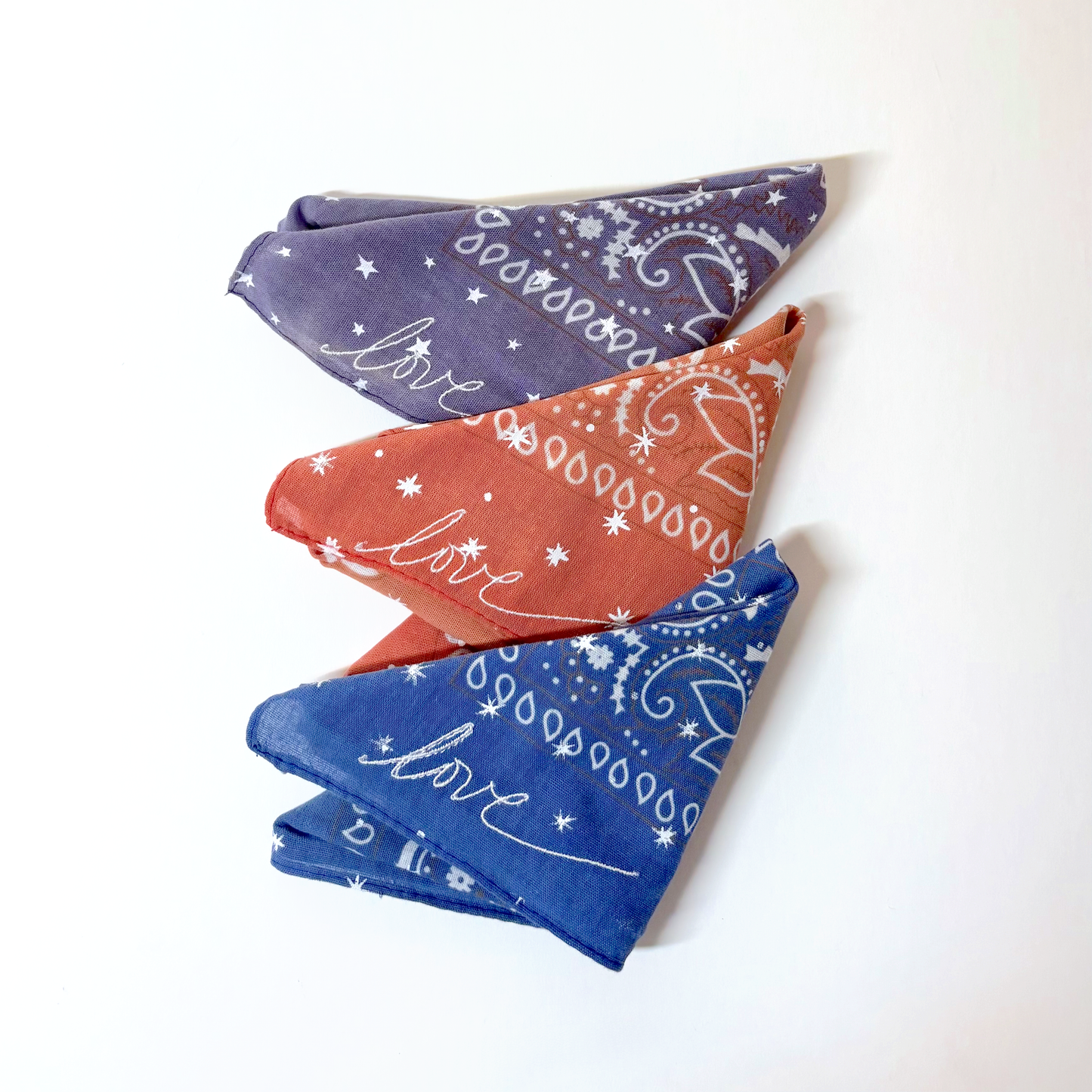 Embroidered + Screen Printed Bandana