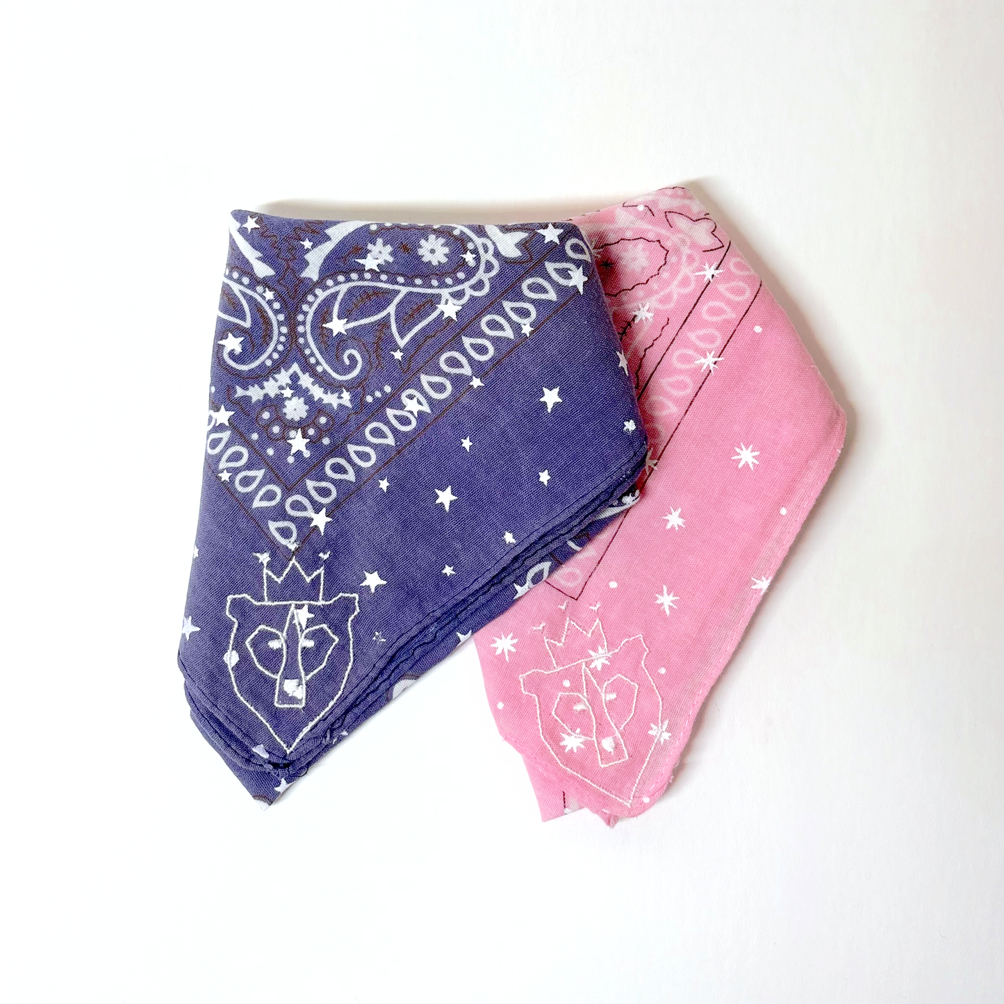 Embroidered + Screen Printed Bandana
