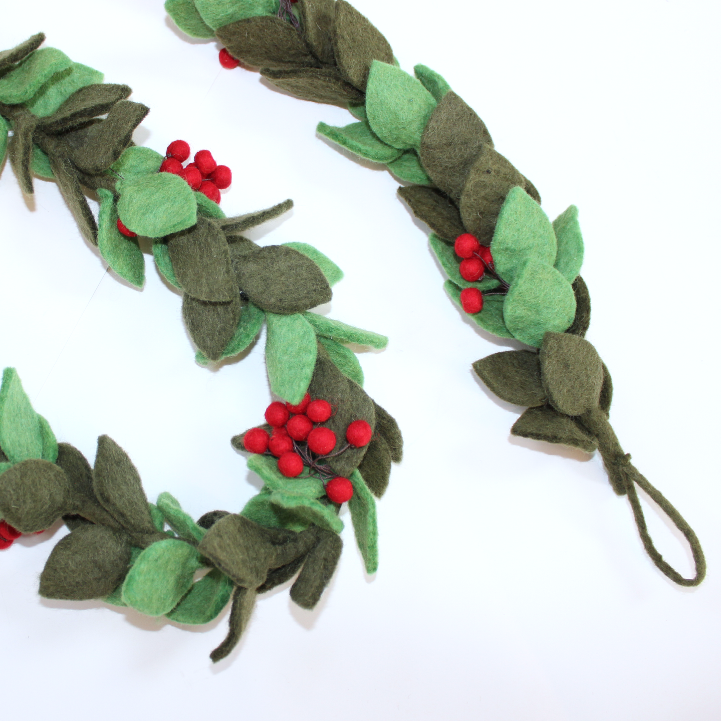 Felted Mistletoe Garland