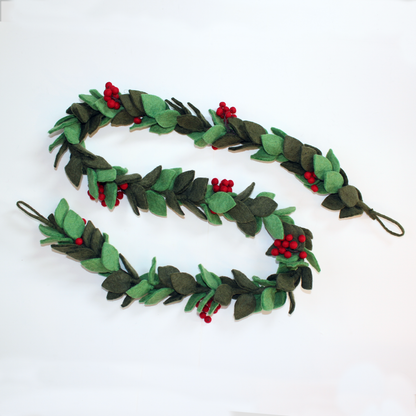 Felted Mistletoe Garland