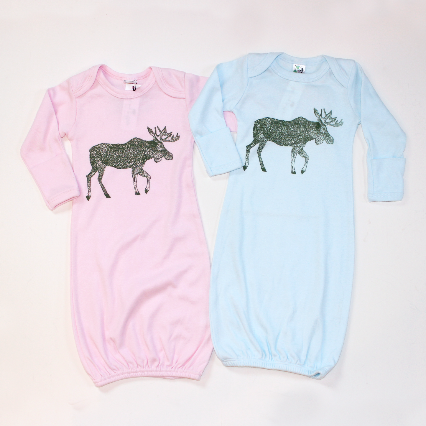 Moose Newborn Gown