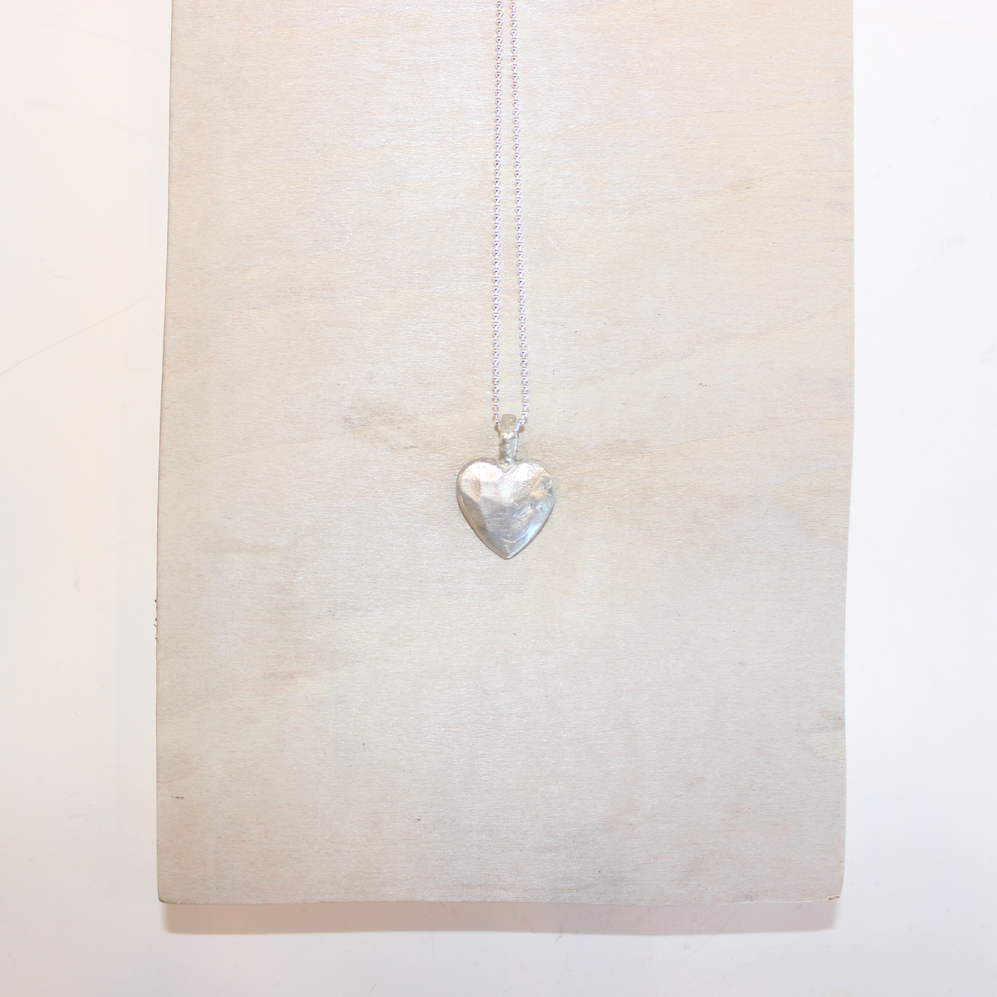 Silver Clay Heart Necklace