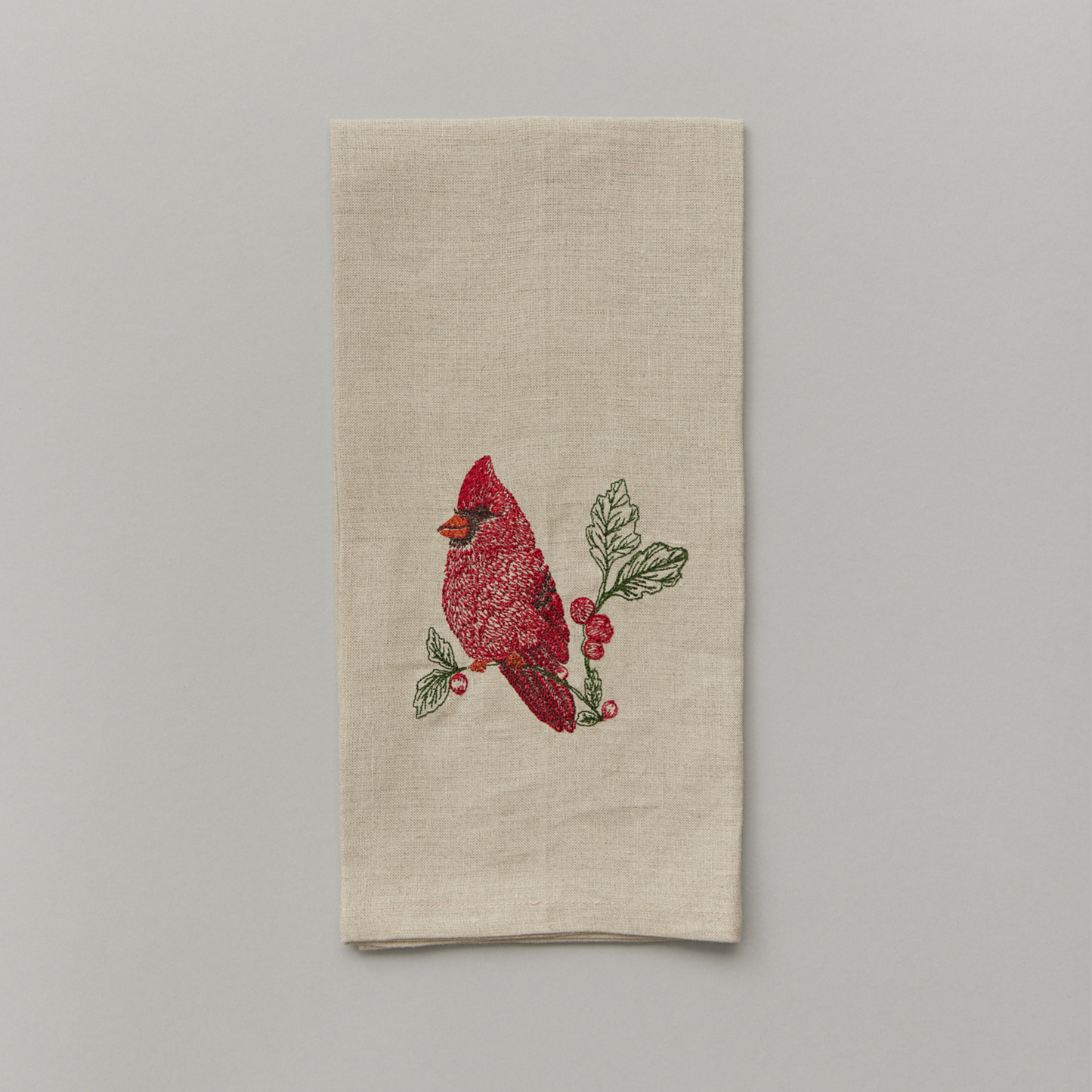 Embroidered Holiday Tea Towels