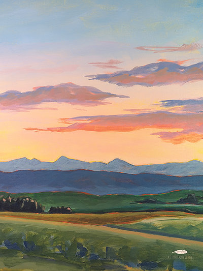 A.T. Patterson's puzzle featuring an original landscape art print.