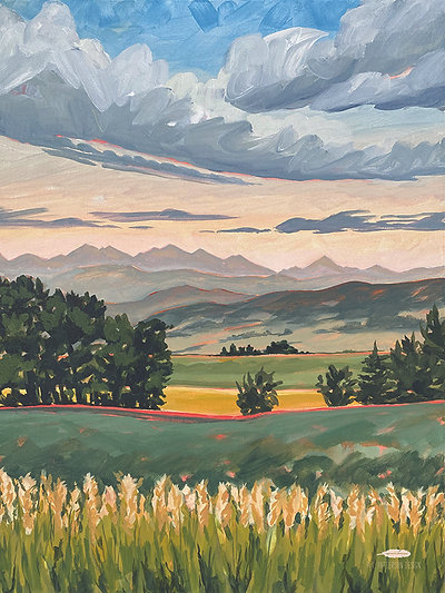 A.T. Patterson's puzzle featuring an original landscape art print.