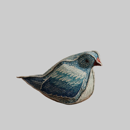 Coral and Tusk’s “Bluebird of Happiness” embroidered felt object, gift or keepsake