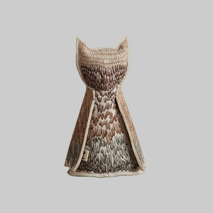 Coral and Tusk’s “Owlet of Curiosity” embroidered felt object, keepsake of gift