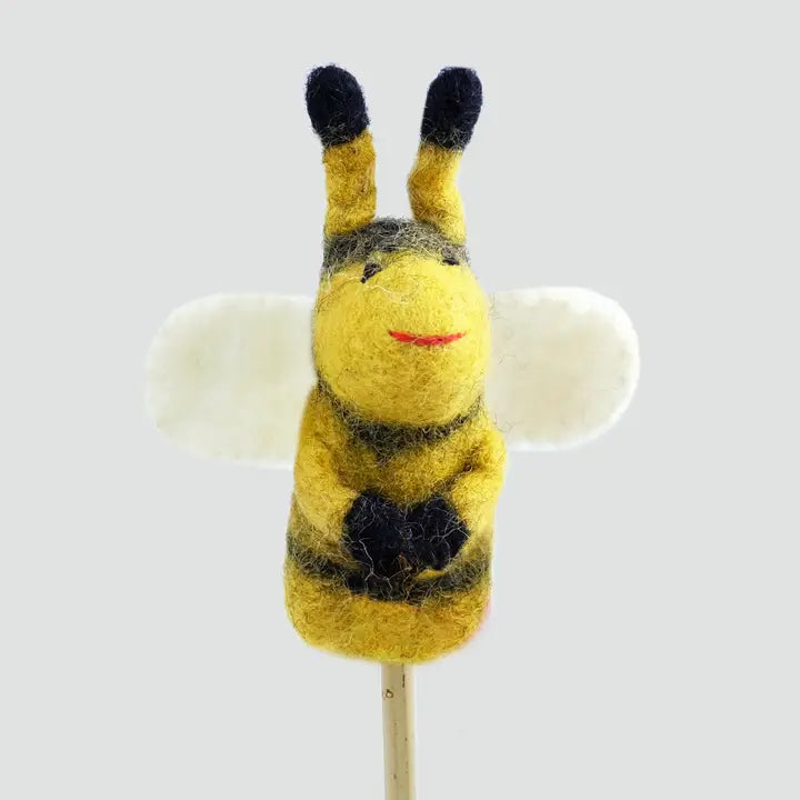 The Winding Road’s wool-felted bee finger puppet