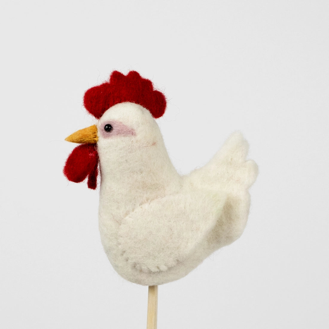The Winding Road’s wool-felted chicken finger puppet