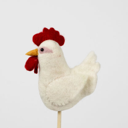 The Winding Road’s wool-felted chicken finger puppet
