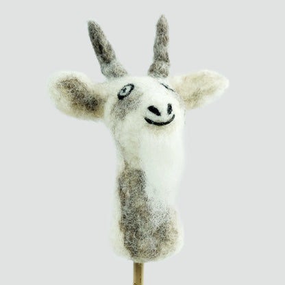 The Winding Road’s wool-felted goat finger puppet