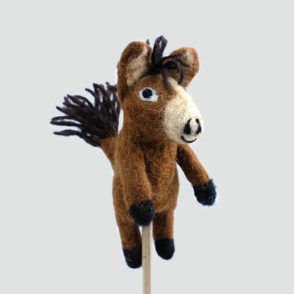 The Winding Road’s wool-felted horse finger puppet