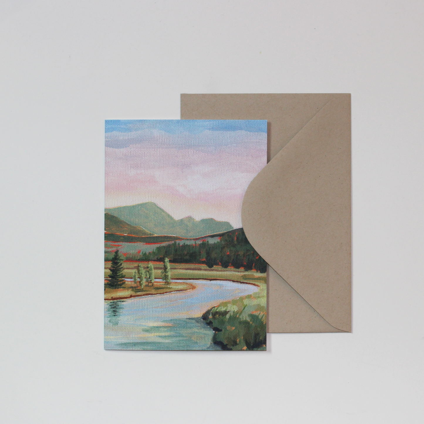 A.T. Patterson greeting card featuring her "Going With the Flow" original art design