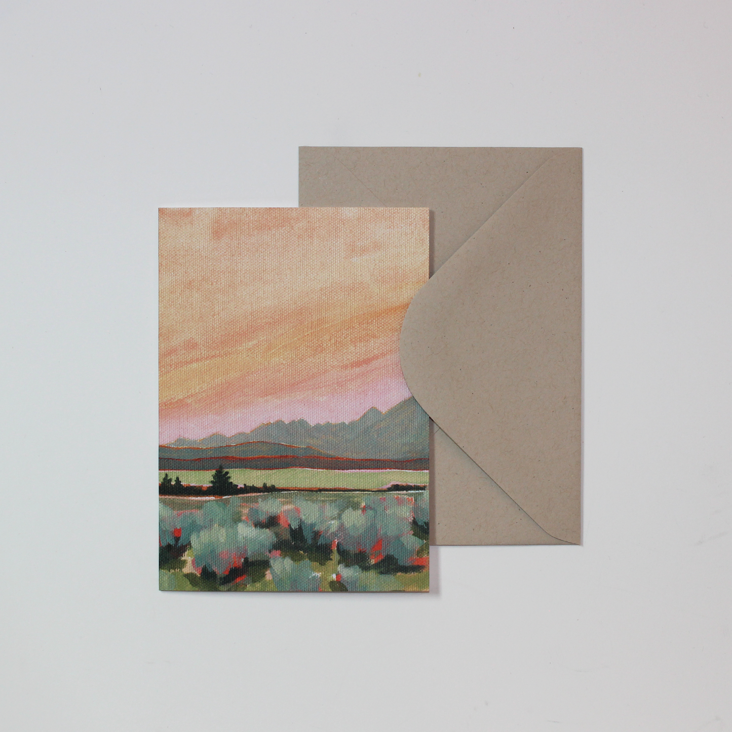 A.T. Patterson greeting card featuring her "Peachy + Sage" original art design