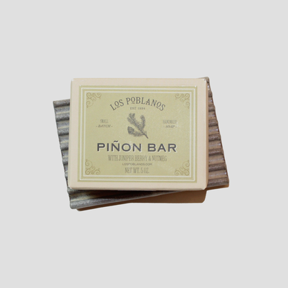 Handmade soap from Los Poblanos made with pine, juniper, and nutmeg essential oils from New Mexico