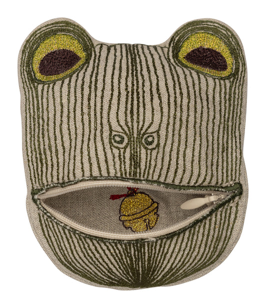 Lucky Frog with Bell Pouch